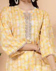 Women Abstract Printed Kurta And Palazzo Set