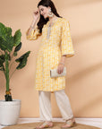 Women Abstract Printed Kurta And Palazzo Set