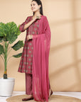 Women'S Printed A-Line Kurta And Palazzo Set With Dupatta