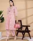 Women'S Ethnic Motif Printed Kurta And Palazzo Set