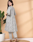 Women'S Ethnic Motif Printed Kurta And Palazzo Set