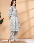 Women'S Ethnic Motif Printed Kurta And Palazzo Set