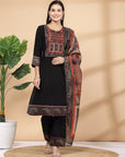 Women'S Modal Chanderi Kurta Set With Dupatta