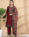 Women'S Modal Chanderi Kurta Set With Dupatta