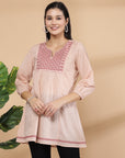 Floral Embroidered Cotton Tunic