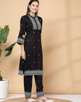 Women'S Khadi Printed A-Line Kurta And Palazzo Set