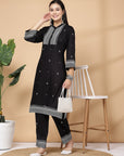 Women'S Khadi Printed A-Line Kurta And Palazzo Set