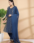 Women'S Mix And Match Kurta And Palazzo Set With Dupatta