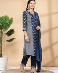 Women'S Mix And Match Kurta And Palazzo Set With Dupatta