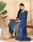 Women'S Mix And Match Kurta And Palazzo Set With Dupatta