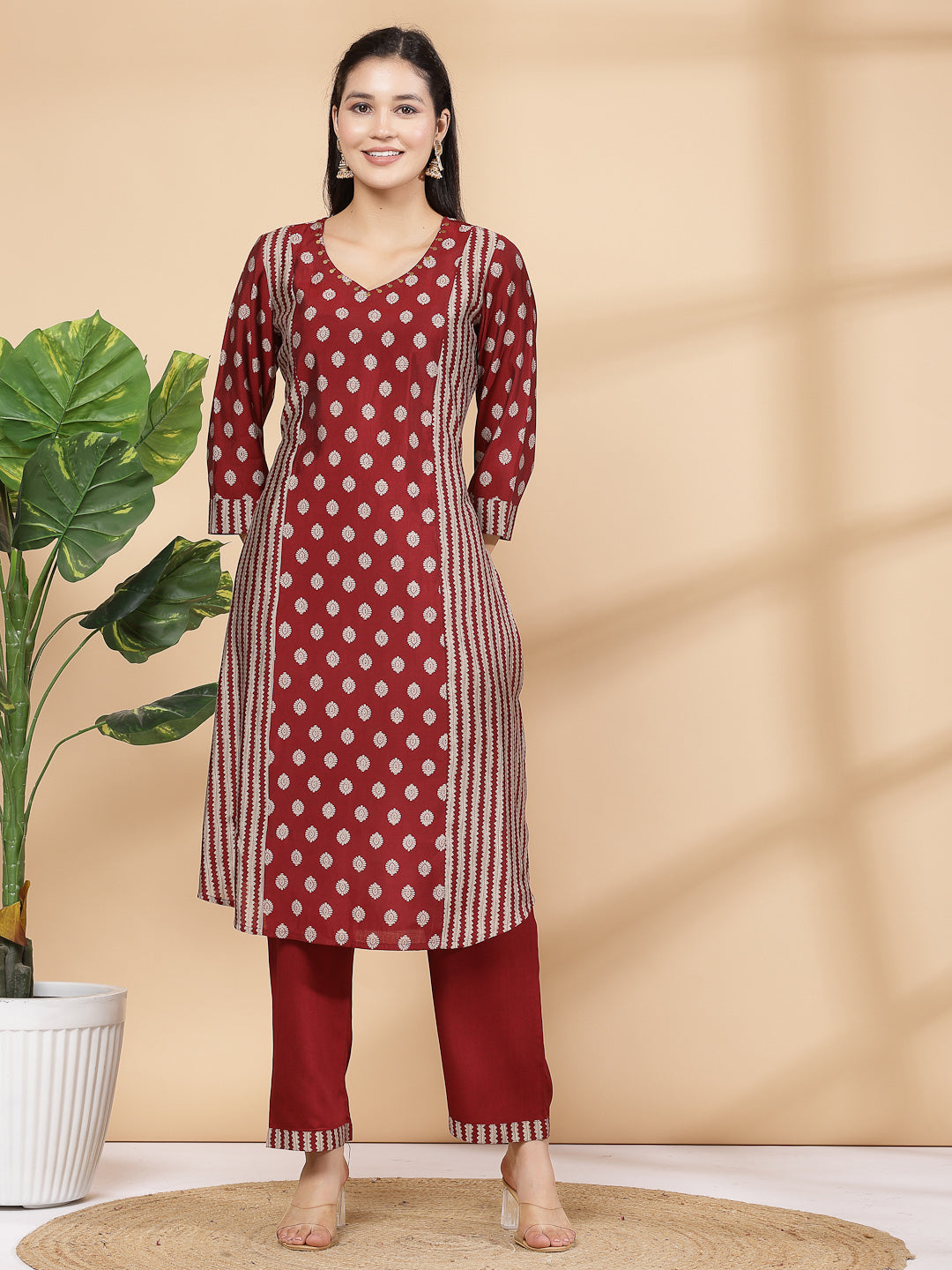 Women&#39;S Mix And Match Kurta And Palazzo Set With Dupatta