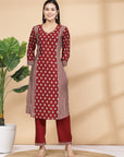 Women'S Mix And Match Kurta And Palazzo Set With Dupatta