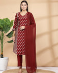 Women'S Mix And Match Kurta And Palazzo Set With Dupatta