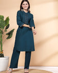 Solid A-Line Kurta And Palazzo Set