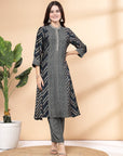 Women Viscose Mix N Match Print Kurta With Plazzos