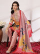 Solid Straight Linen Kurta Set with Mirror Embroidery and Dupatta