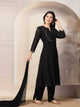 Schiffli Cotton Kurta Set with Sequin Embroidery, Palazzo & Lace Dupatta