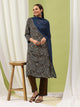 Mirror Embroidered Rayon Kurta Set with Palazzo & Lace Dupatta
