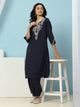 Cotton Kurta with Thread Embroidery & Matching Embroidered Salwar