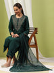 Solid Straight Cotton Kurta Set with Embroidery & Zari Dupatta