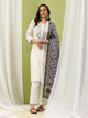 Ari Embroidered Cotton Kurta Set with Lace Palazzo & Floral Silk Dupatta