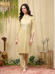 Pure Cotton Kurta Set with Thread Embroidery & Pocketed Palazzo