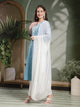 Thread Embroidered V-Neck Cotton Kurta Set with Palazzo & Solid Dupatta