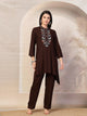 Solid Viscose Rayon Kurta Set with Ethnic Embroidery