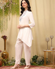 Viscose Rayon Kurta Set with Embroidery & Pocketed Palazzo