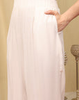 Viscose Rayon Kurta Set with Embroidery & Pocketed Palazzo