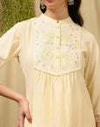 Cotton Blend Embroidered Tunic Co-Ord Set with Palazzo