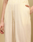 Cotton Blend Embroidered Tunic Co-Ord Set with Palazzo