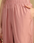 Lukhnavi Embroidered Kurta Set with Mandarin Collar & Pockets