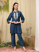 Embroidered Art Silk Co-Ord Set with Lace Accents