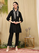 Embroidered Crepe Shirt-Style Tunic Co-ord Set with Palazzo