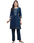 Women'S Poly Viscose Kurta And Palazzo Co-Ord Set