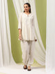 Solid A-Line Cotton Kurta Set with Embroidery & Afghani Salwar