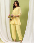 Solid A-Line Cotton Kurta Set with Embroidery & Afghani Salwar