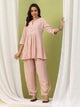 Solid A-Line Cotton Kurta Set with Embroidery & Afghani Salwar