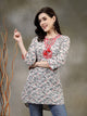 Floral Printed Straight Cotton Kurti
