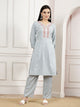 Bandhani Printed A-Line Rayon Kurta & Palazzo Set with Embroidery